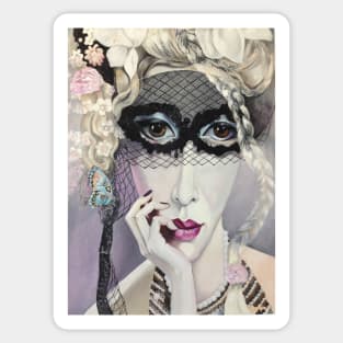 Lady in Mask. Sticker